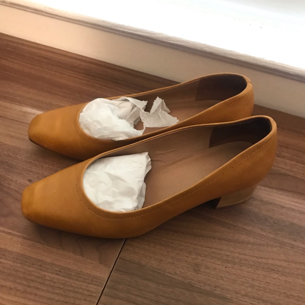 Madewell Raquel Tan Leather Pumps - Size 10
